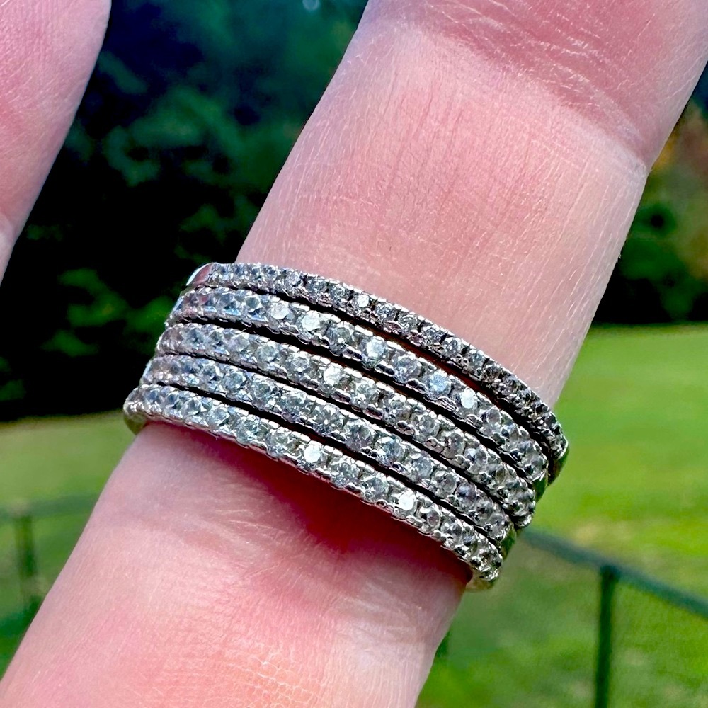 5 Five Half Eternity Bands sz 9